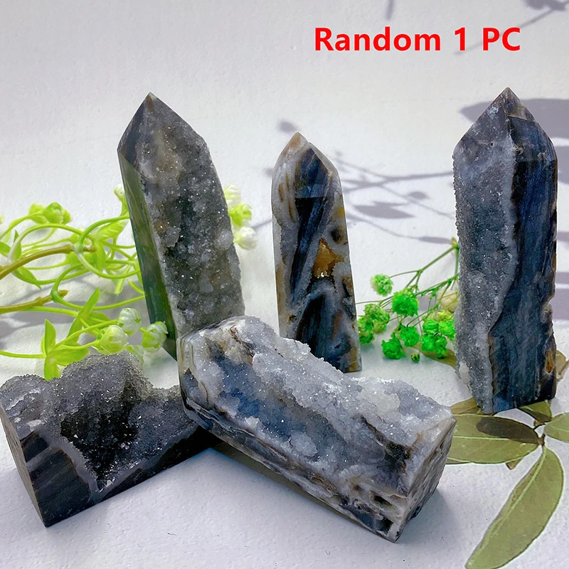 1 Шт. Высококачественные Черные Бусины Из Натурального Хрусталя Для Домашнего