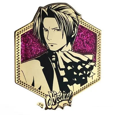 Gyakuten Saiban булавки Mitsurugi Reiji брошь Naruhodou Ryuichi броши Ace Attorney аниме товары коллекция