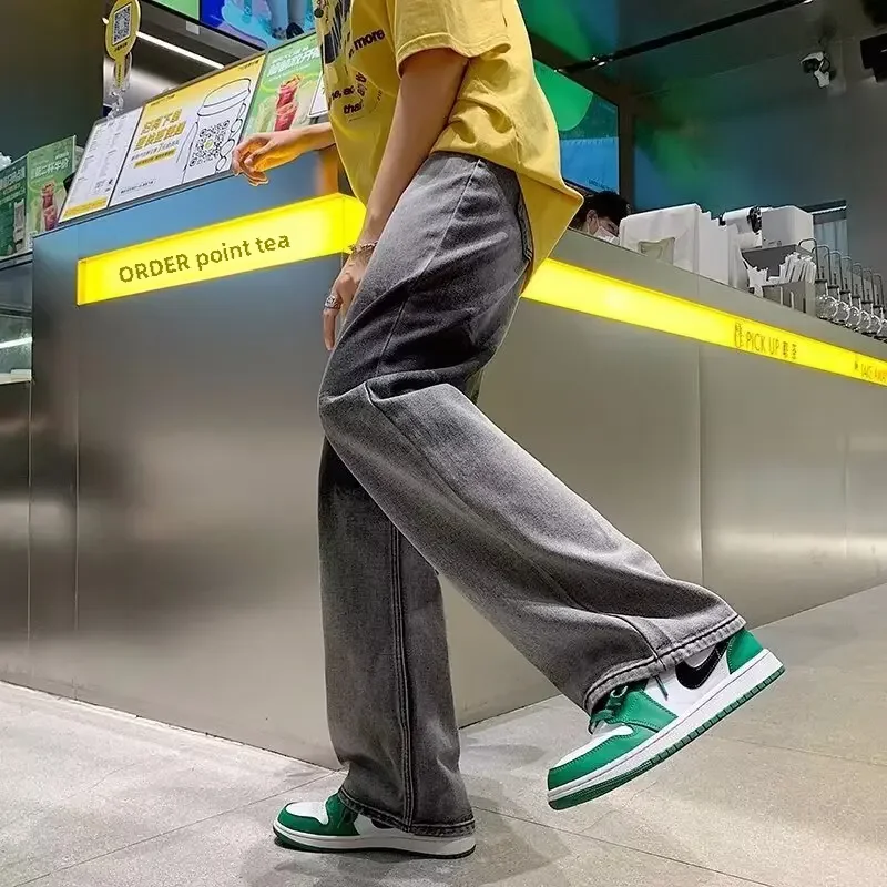 Джинсы мужские из вискозы тонкие высококлассные драпированные модные брендовые