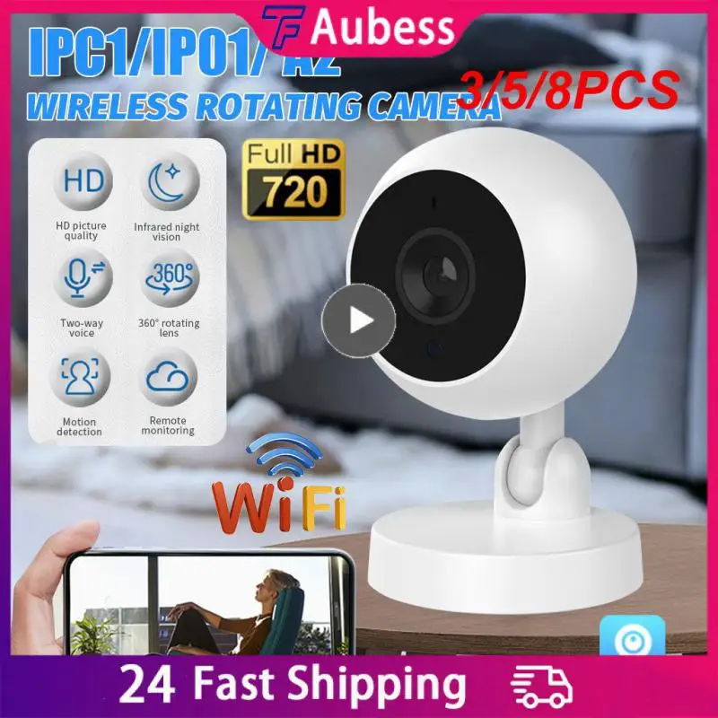 

3/5/8PCS Motion Detection Wifi Camera Night Vision Surveillance Camera Two-way Voice Call Remote Monitoring Intelligent Camera