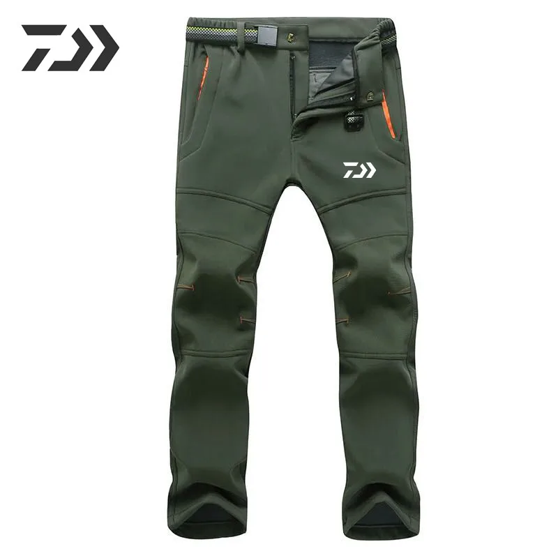 

Водонепроницаемые штаны Daiwa Fishing для мужчин, спортивные зимние плотные теплые флисовые брюки для рыбалки, Мужская ветровка, спортивные брюк...