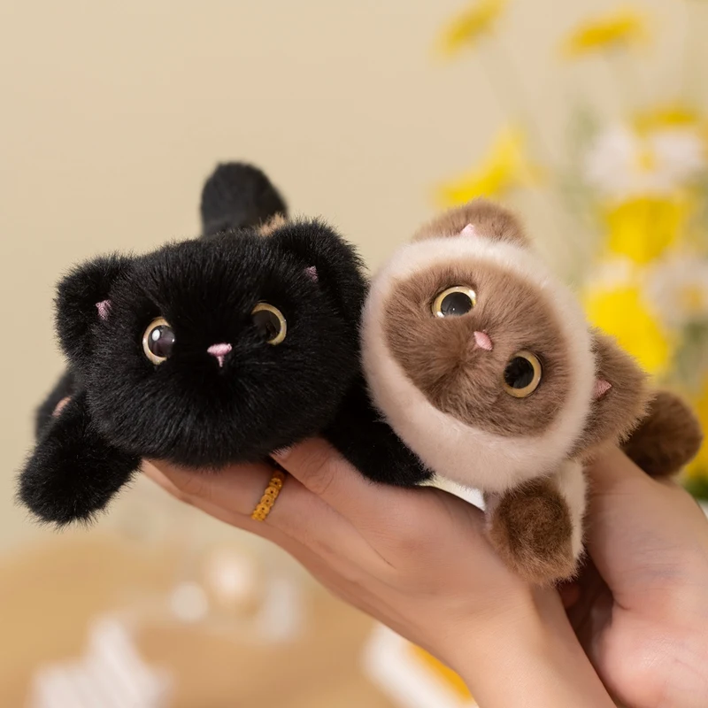 Фото Желтая утка, сиамская кошка, черная кошка, капибара — мягкие игрушки ﻿   Милые магнитные наклейки-фигурки животных на холодильник для декора дома №1