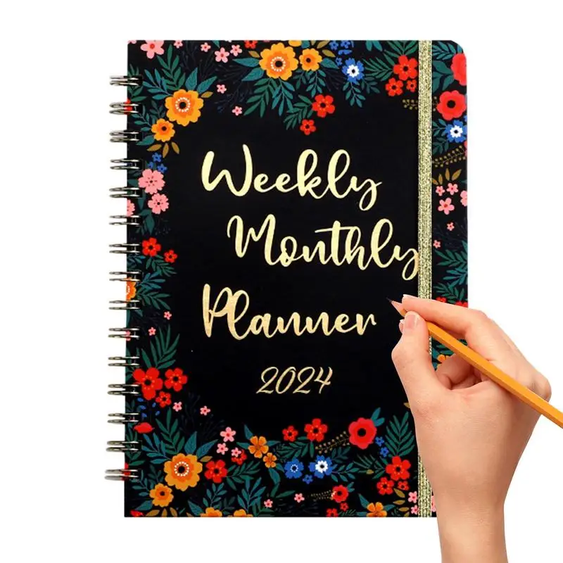 

Business Planner 2024 Spiral Schedule Notepad Flexible Seal Planning Accessory For Work Office Study Homework And Notes