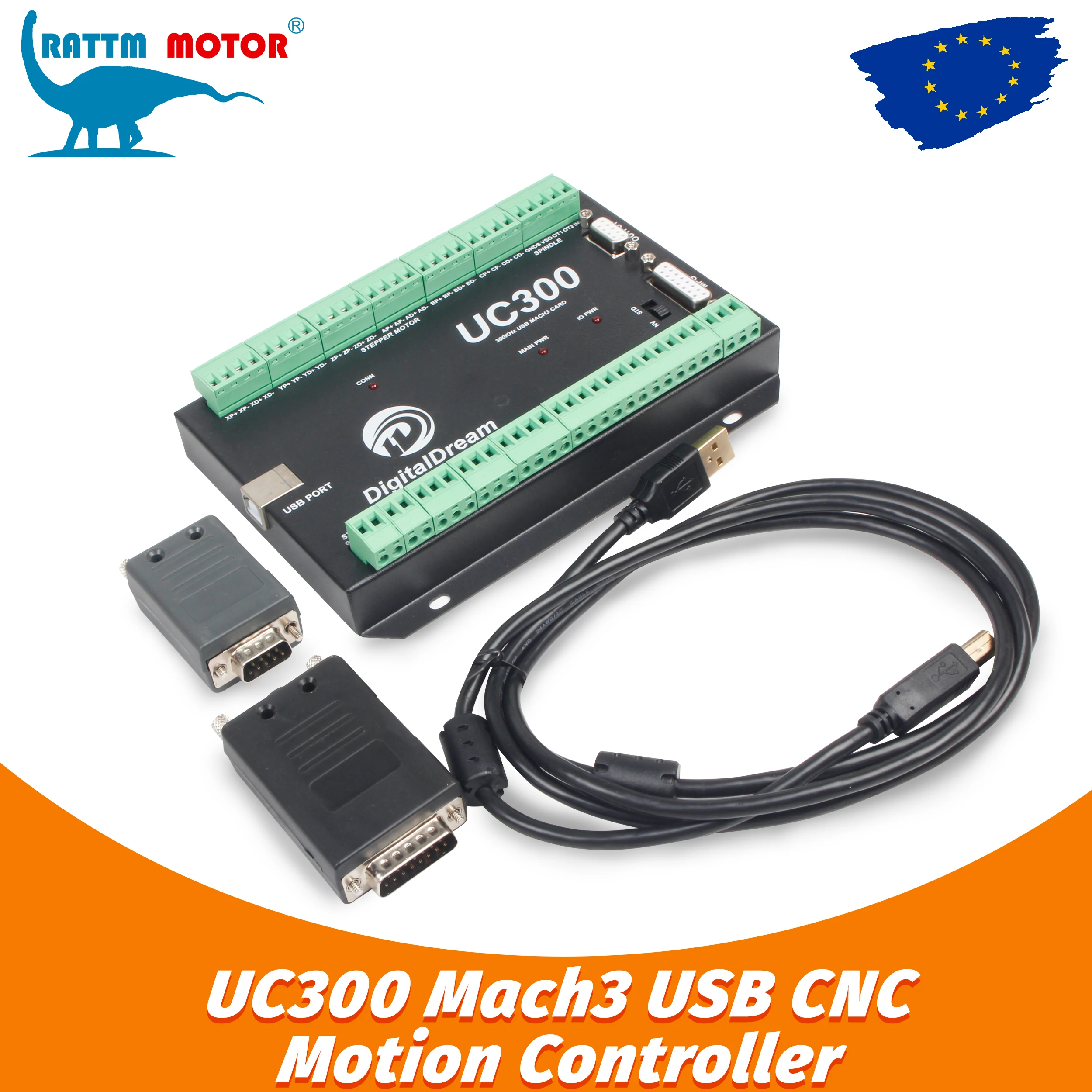 

Контроллер ЧПУ RATTM UC300 USB Mach3 3, 4, 5, 6-осевая карта управления движением, обновление NVUM для фрезерного станка