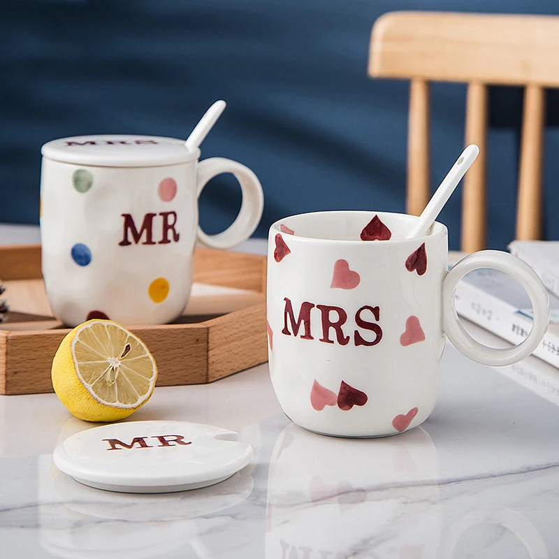 

Парные кружки MR MRS с круглой ручкой, 380 мл