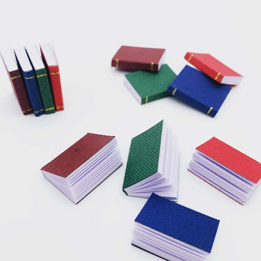 

4pcs Dollhouse Miniature Mini Small Books Model Furniture Accessories Pretend Toy Dolls Decoration Kid Gift