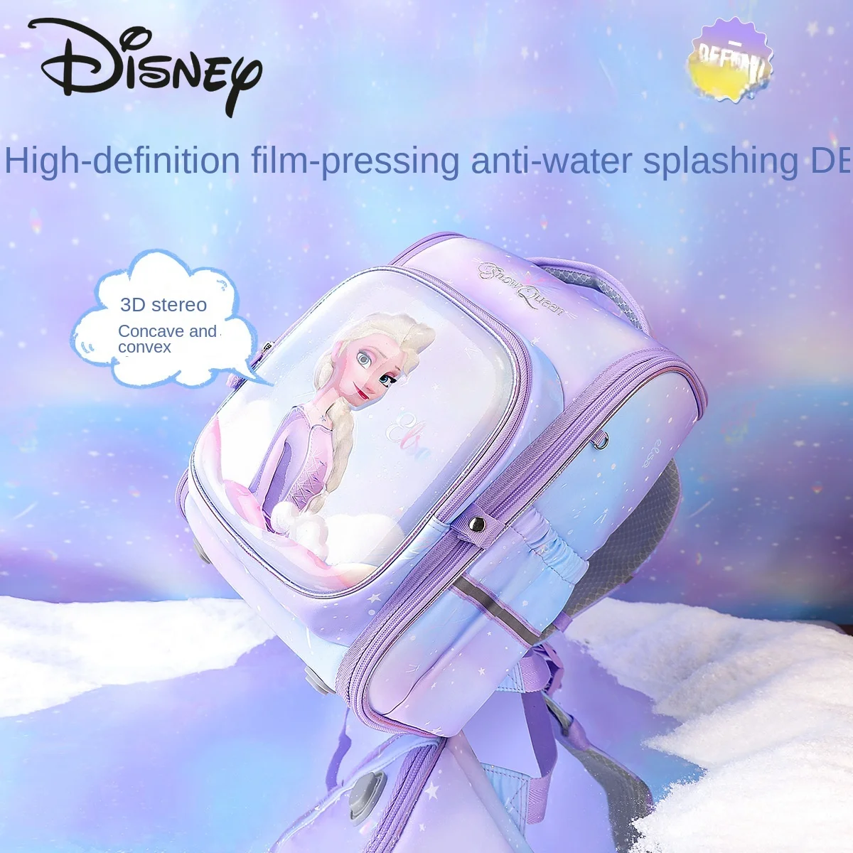 Disney New Girls' Backpack Fashion High Quality Large Capacity Student Backpack Small Fresh Versatile Children's School Backpack