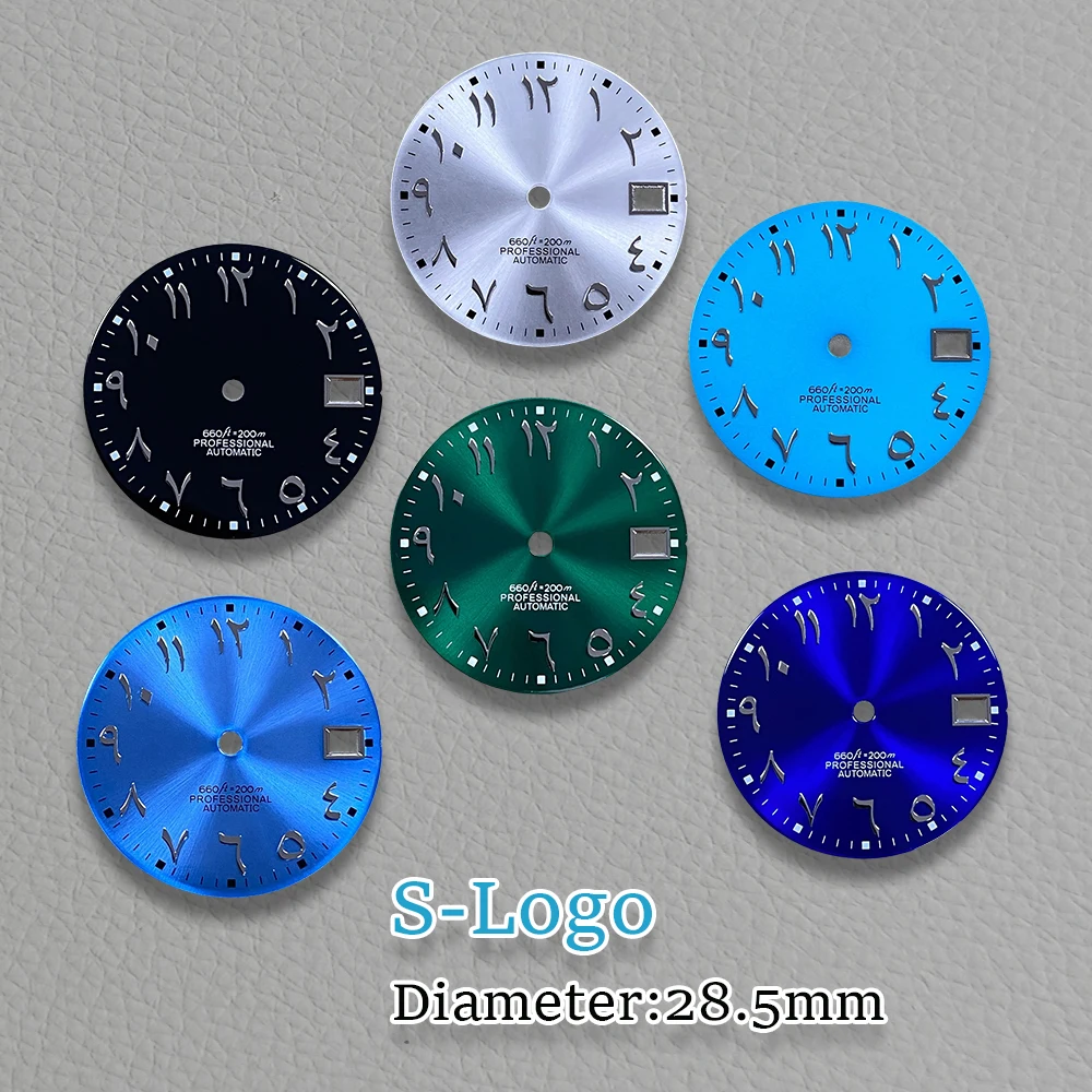 28 5 мм S логотип NH35 циферблат арабский подходит для механизма NH35/NH36/4R/7S модификации