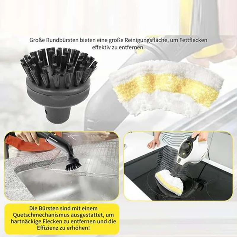 Сменная круглая насадка щетка набор паровой швабры для Karcher SC2 SC3 SC4 SC5 SC7 часть