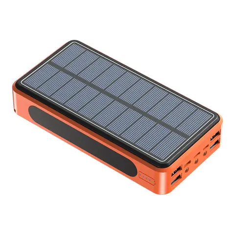 Солнечная батарея 50000 мАч 4 USB Портативное зарядное устройство с быстрой зарядкой Powerbank для iPhone Samsung Huawei Xiaomi Внешняя запасная батарея