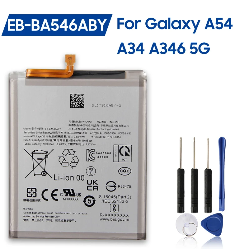 Сменный аккумулятор EB-BA546ABY для Samsung Galaxy A54 5G A34 A346 аккумуляторные батареи 5000 мАч