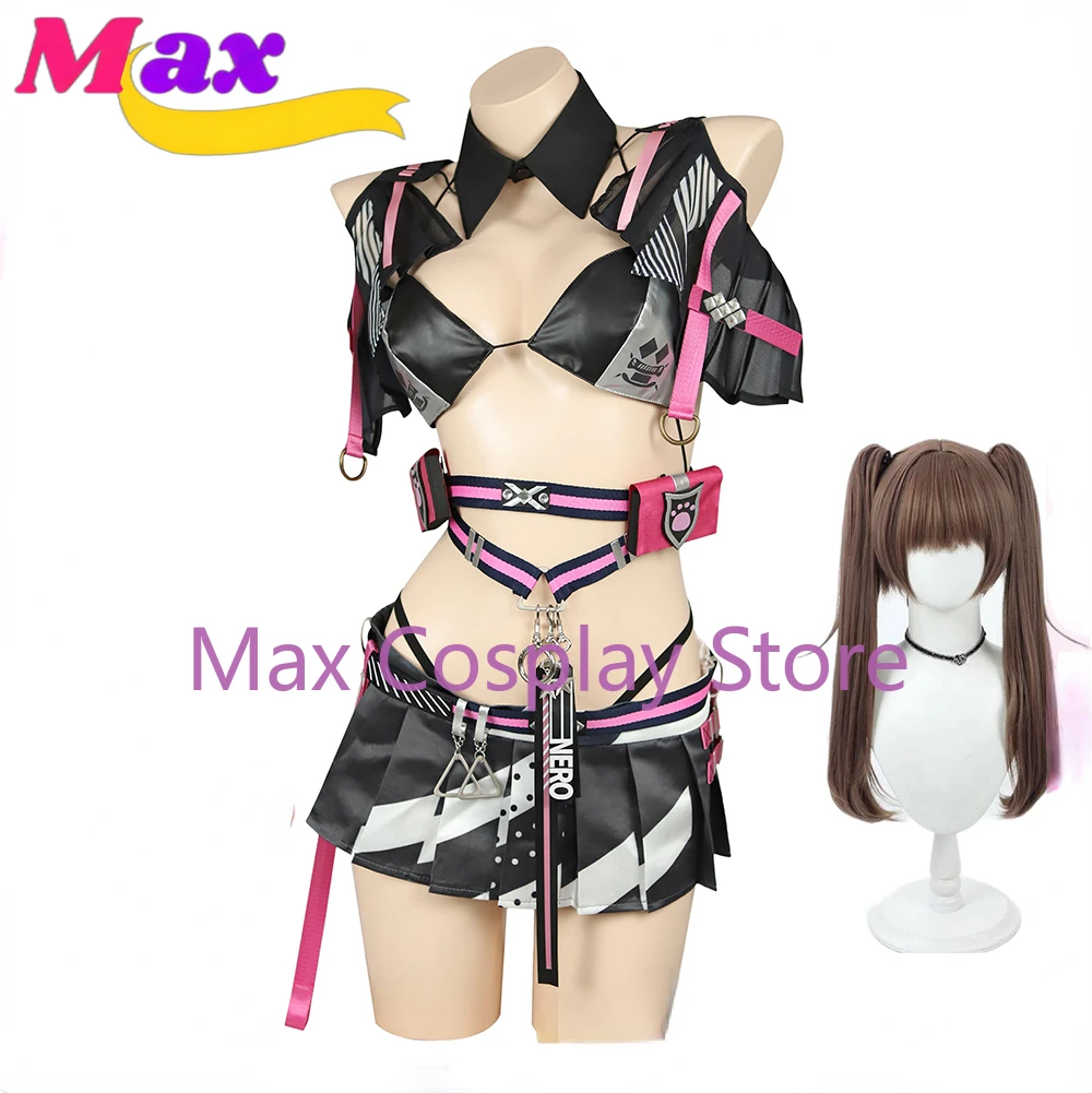 Max Game Nikke Victory Goddess SSR Nile Cosplay Costume Nilo Halloween Sexy Female Top Shorts Bra Panties Tail Ear