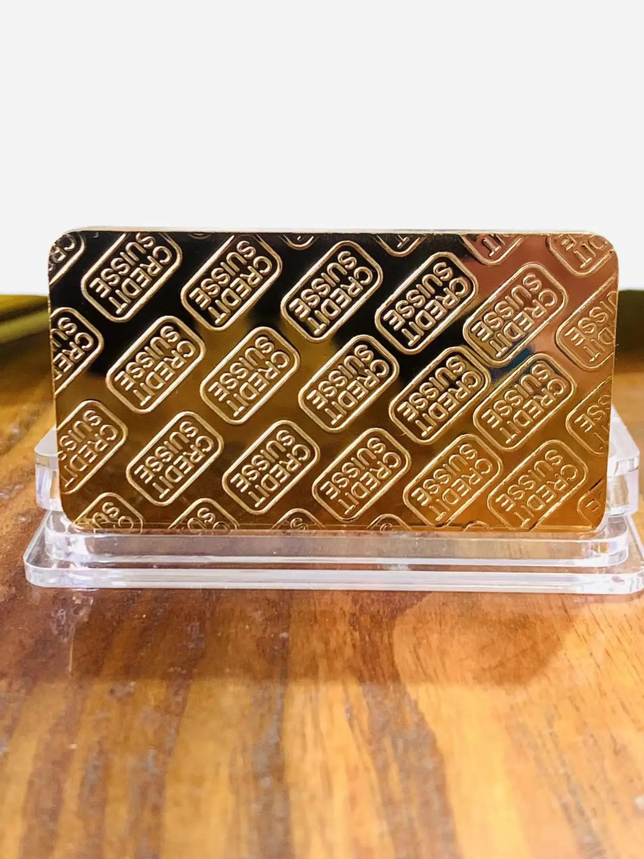 Пользовательский 24k чистый позолоченный лазерный серийный номер 50 мм