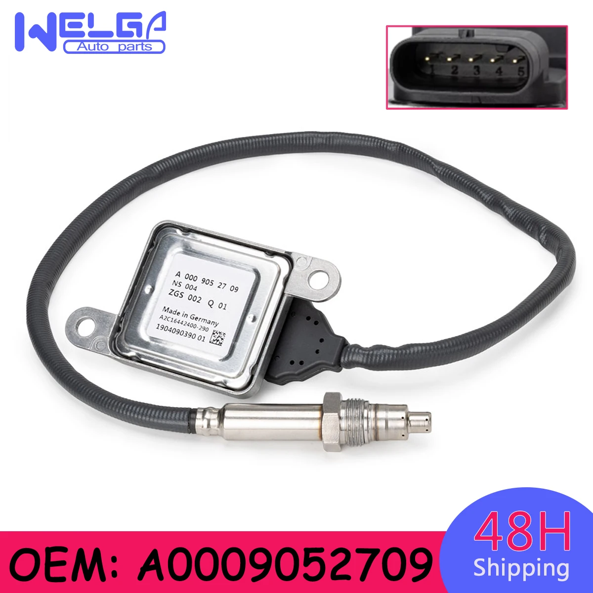 New Nox Sensor Nitrogen Oxide For Mercedes-Benz W166 W172 W222 GLC SLC SLK V-CLASS 12V OEM # A0009052709 0009052709
