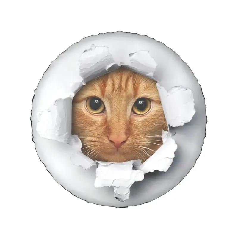 Забавный чехол для запасного колеса Tabby Cat подходит Jeep Honda Kitten SUV RV 4WD защитные