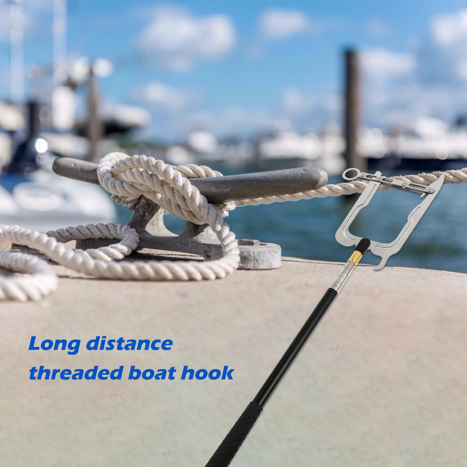 

Telescoping Hook Multifunctional Metal U Shaped Hooks Allows You to Reach Further for Outdoor Docking