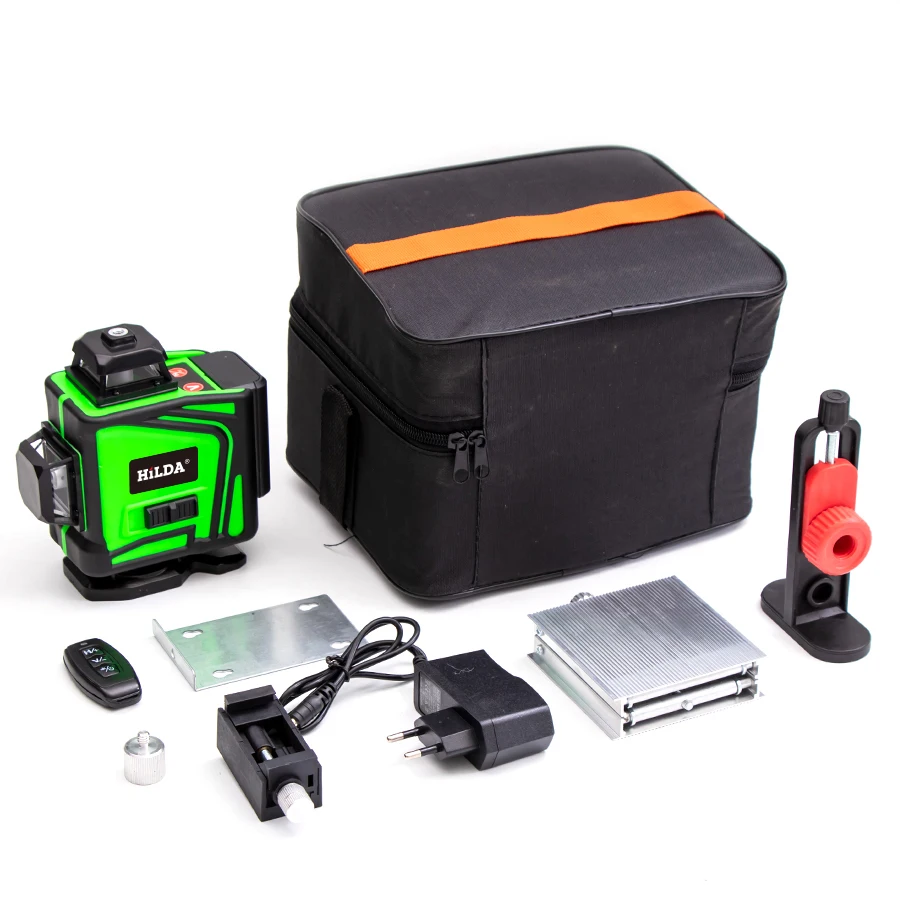 

lazer level green beam laser cross 16 line self leveling 4d auto rotary construction nivel laser level 360 degree hilda