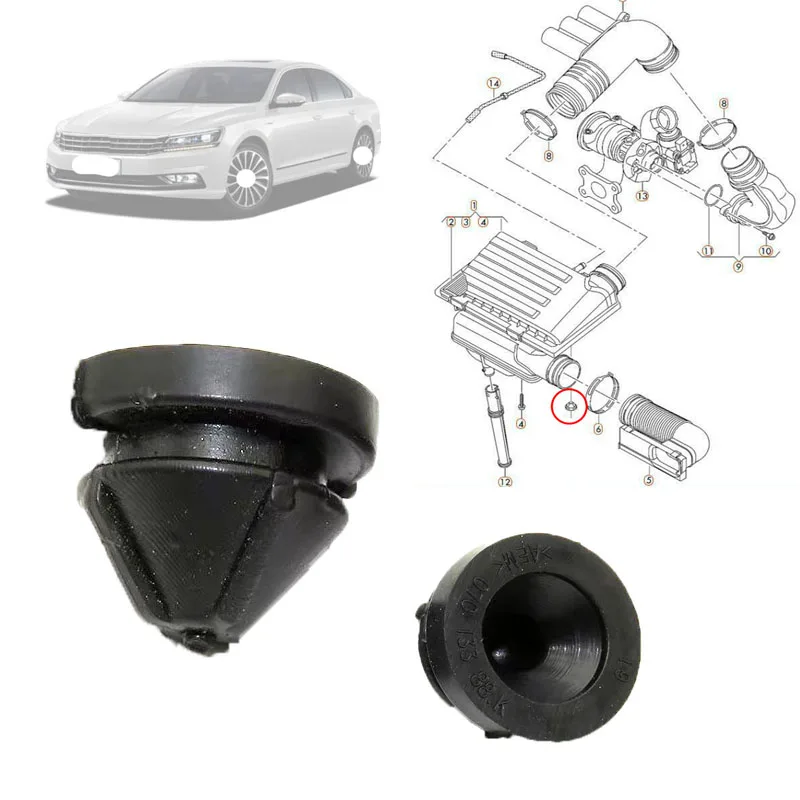 

Для Audi A1 8x Vw Golf 6 Mk6 Passat Cc Jette Golf 7 EA111 двигатель 1,6 1,6 в EA211 двигатель 1,4 T воздушный фильтр втулка 07c 133 588