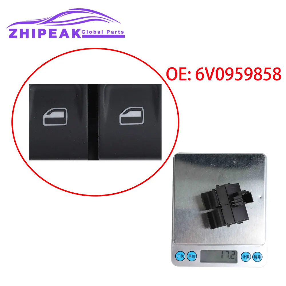 Фото Кнопка управления стеклоподъемником 6V0959858 6V0959858A для Volkswagen Skoda Rapid Seat Toledo 2013 2014 2015, автомобильные аксессуары №1
