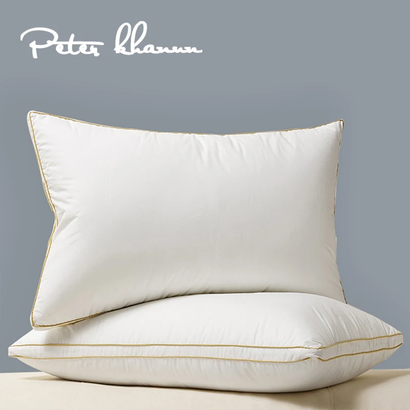For Sleeping Bed Pillows 100% Cotton Shell Down Proof King Q
