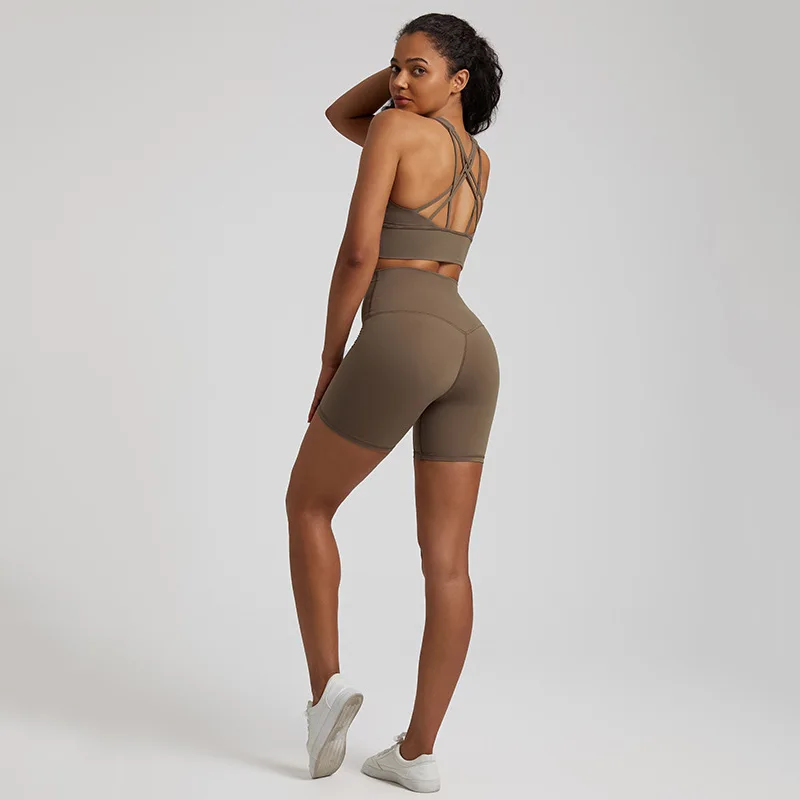 

Одежда для фитнеса Wyplosz, женский спортивный костюм, комплект спортивной одежды для тренажерного зала, комплект для йоги, комбинезоны, бюстгальтер, шорты, леггинсы на бретелях-спагетти