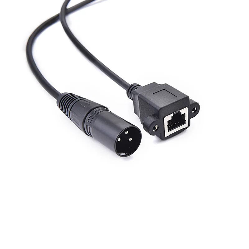 3-контактный соединительный кабель XLR для Интернета XLR «папа» к гнезду RJ45 с креплением на панель 30 см (art.: 3920ce3376029) - 3920ce3376029
