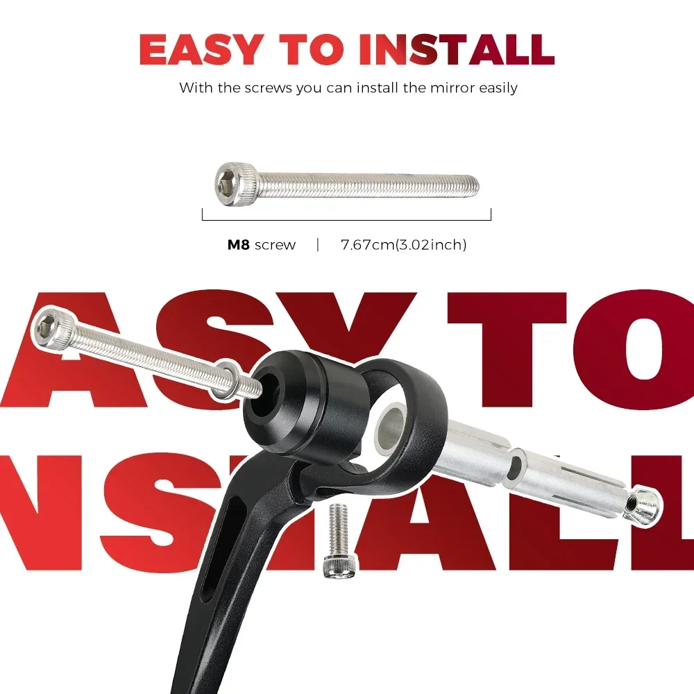 Боковое зеркало для мотоцикла 7/8 &quot22 мм универсальное заднего вида Yamaha MT07 MT09 MT10 R1