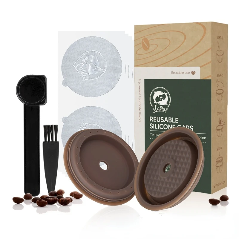 

Refillable Food Grade Silicone Lid/Cover for Vertuoline Next Coffee Machine Reusable Caps for Original Vertuo Capsule