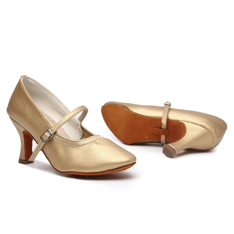 SWDZM Women's Modern Dance Shoes Girls Latin Dancing Shoes Soft Outsole Ballroom Dance Shoes For Ladies High Heeled 3.5/5/7.5cm