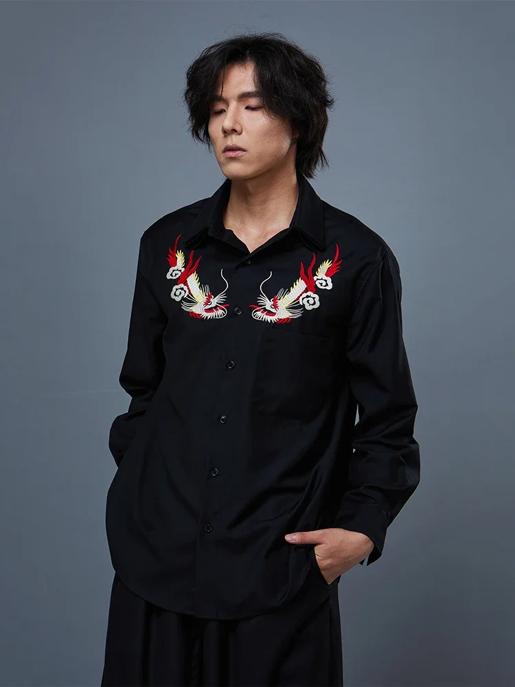 Модная Мужская Дизайнерская одежда корейская dongdaemun 2024 minglu рубашка Корейская