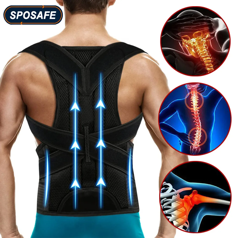 

Регулируемый Корректор осанки для спины, поддержка поясницы, коррекция горба, шеи и ключиц, облегчение боли в плечах