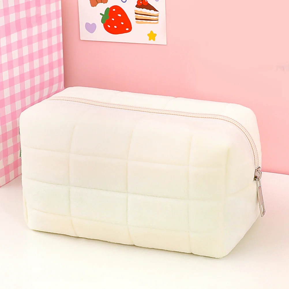 Сумка Белая косметичка для хранения дорожных принадлежностей Простые