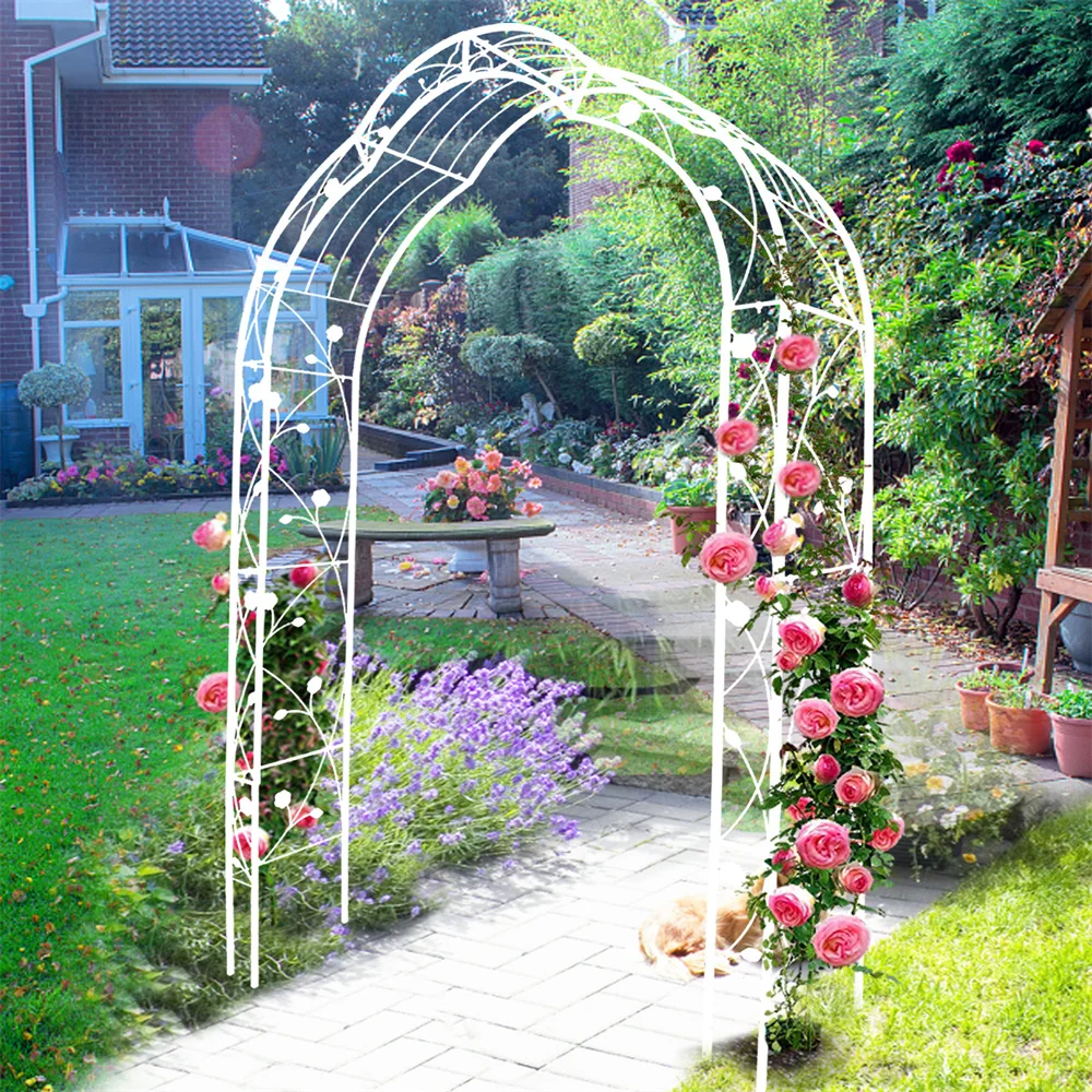

Metal Garden Arch Assemble Freely Trellis Climbing Plants Support Arch Outdoor Wedding Arch Party Events Archway