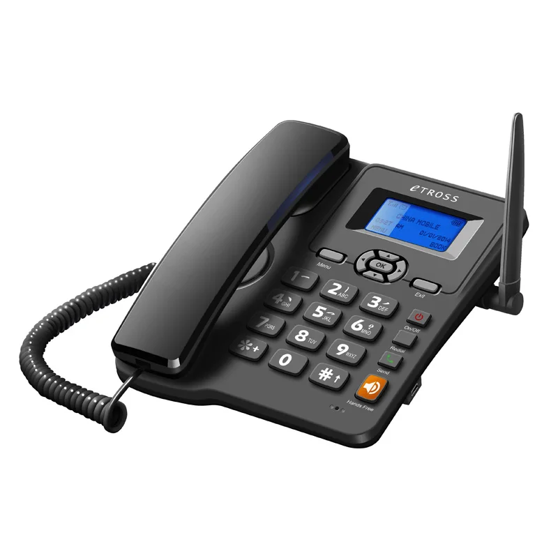 Dual SIM Card GSM 2G Cordless Telephone Desktop Wireless Landline Fixed Phone Wall Mounting With FM Radio For Office Home Hotel