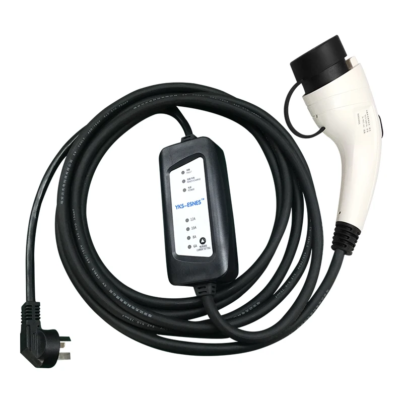 

YKS-ESNES Portable EV Charger 6A 13A 16A GBT Standards UK Plug 5 Meters Cable