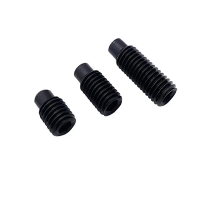 

DIN915 M3 M4 M5 M6 M8 M10 M12 Black Hexagon Socket Set Screws With Dog Point A2