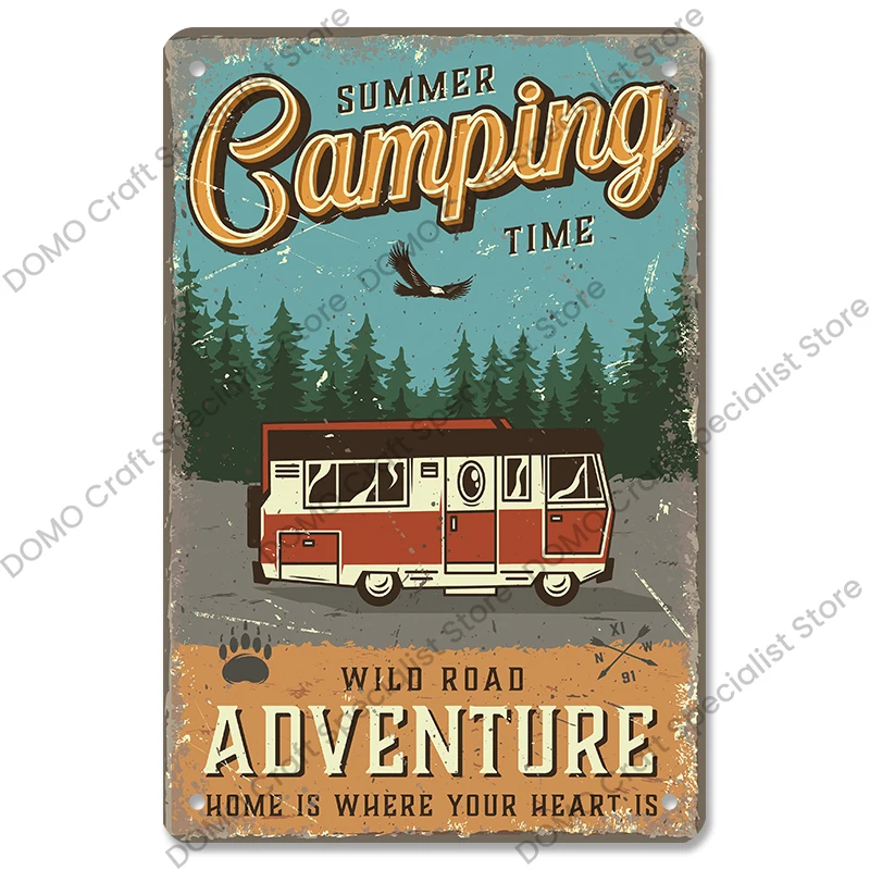 

Металлическая табличка "Кемпинг Приключения"