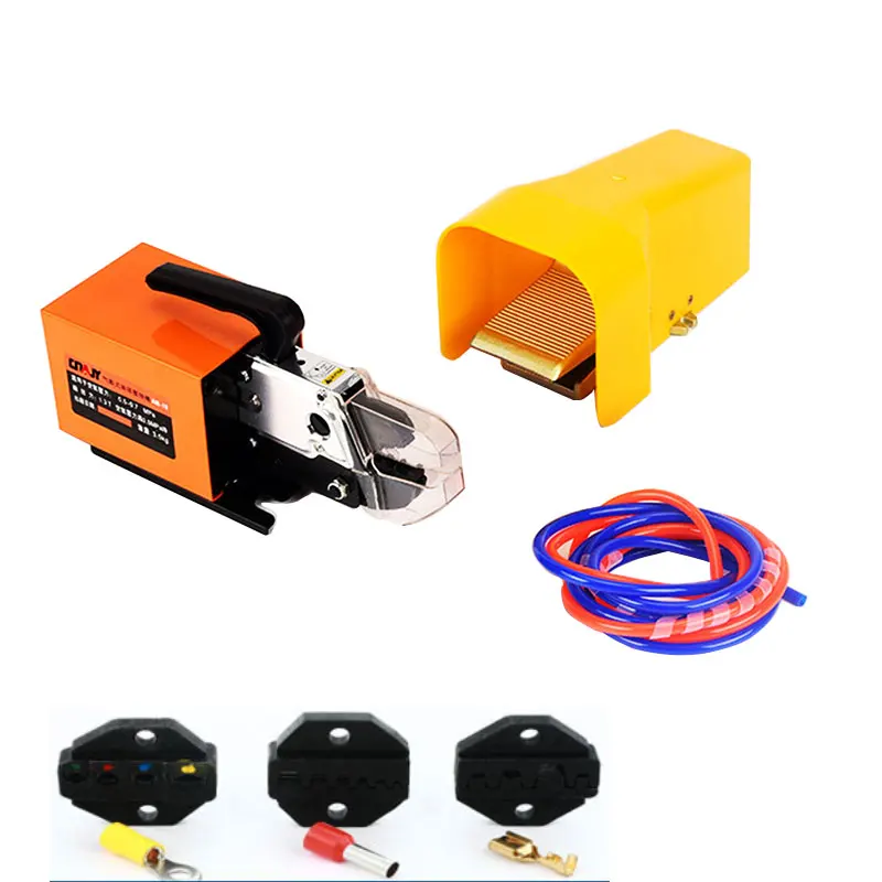 

AM-10 Пневматический обжимной инструмент, Пневматический обжимной инструмент для клемм проводов, плоскогубцы, машина до 16 мм² с 4 дополнительными комплектами штампов