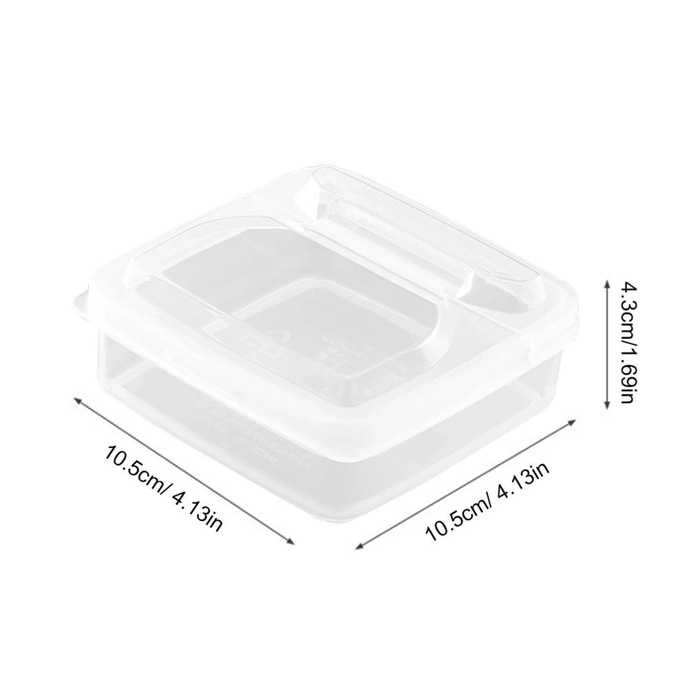 1PCS Butter Cheese Storage Box Portable Refrigerator Fruit Vegetable Fresh-keeping Organizer Box Transparent Cheese Container images - 6