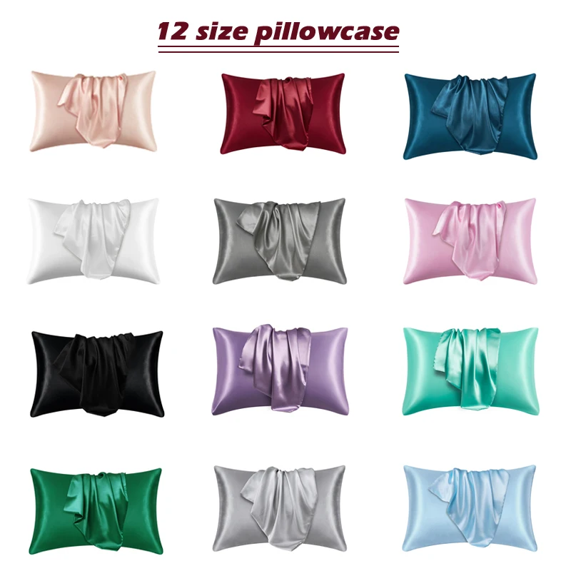 

Чехол для подушки из вискозы, однотонный тканевый чехол для подушки, черное постельное белье, индивидуальный Стандартный чехол для подушки,...
