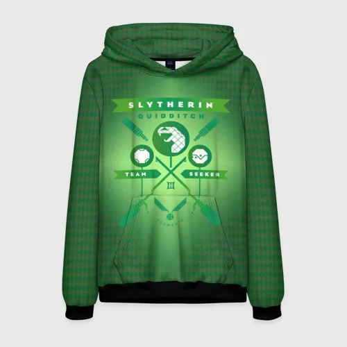 Мужская толстовка 3D Slytherin Quidditch Team |