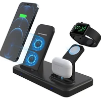 high quality 3 in 1 wireless charger holder for iphone 12 11 pro max 8 8p fast charging station bracket for apple watch airpros