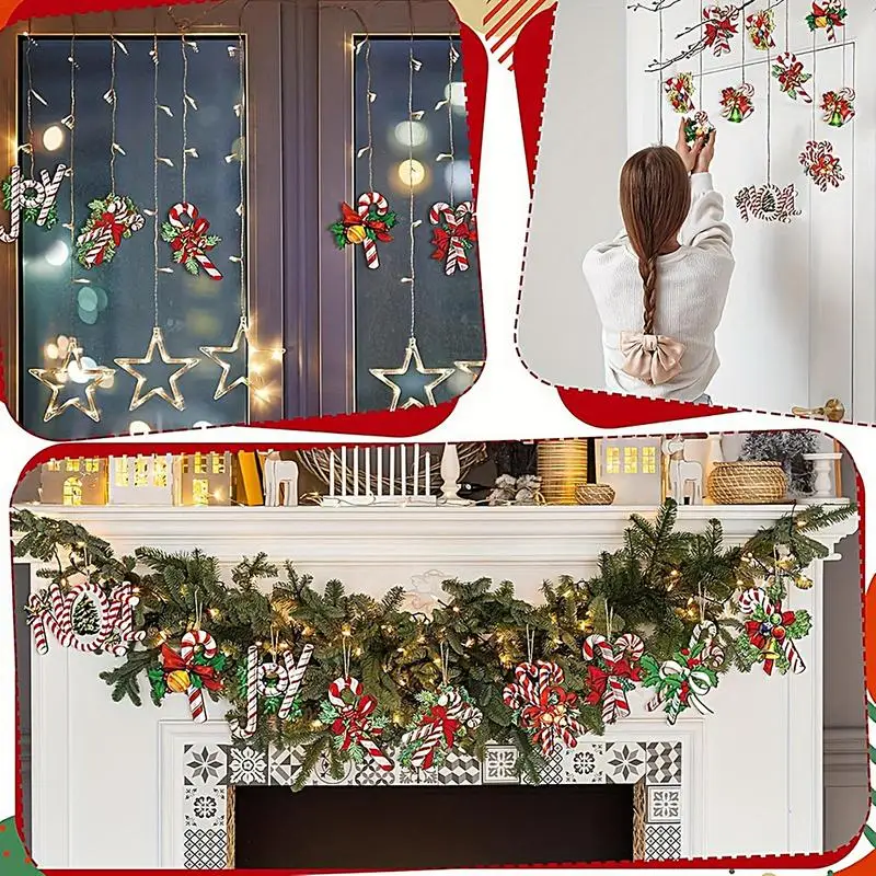 Украшения в виде тростника 36X рождественское деревянное украшение леденца из