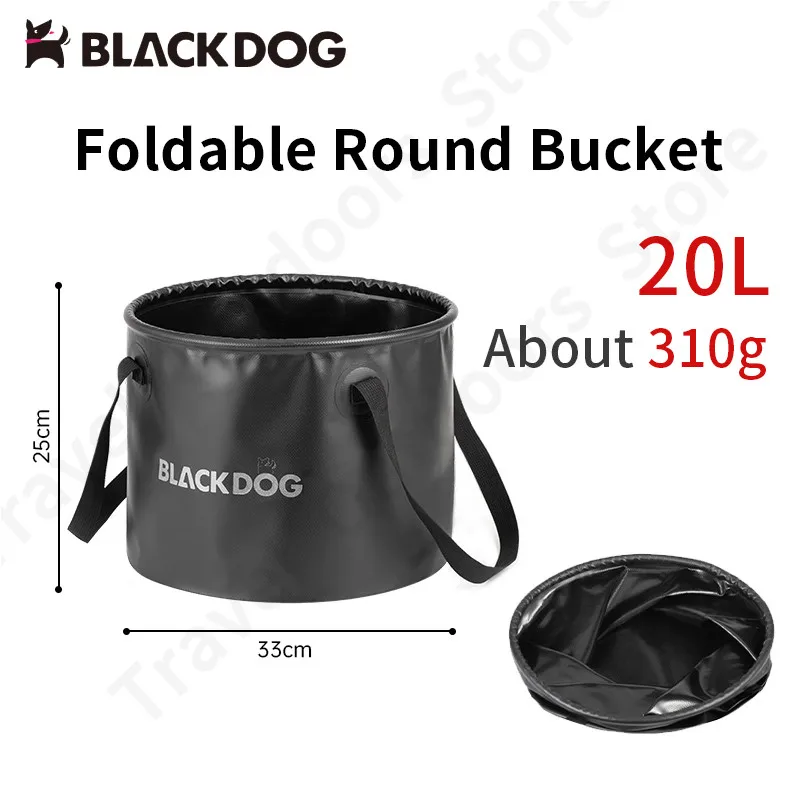 

Ведро Naturehike Black Dog, 20 л, сверхлегкое, складное, портативное, из ПВХ, для кемпинга, пикника, путешествий, рыбалки