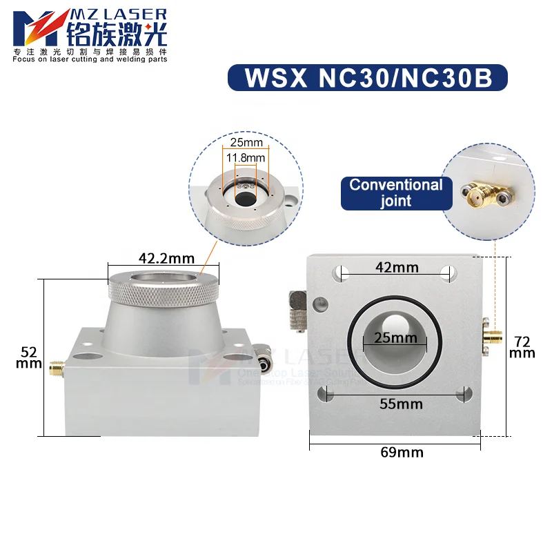 Коннектор Mingla ser La для режущей головки волоконного станка WSX NC30 NC30B запасные части