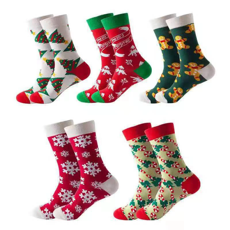 

Fitshinling 2022 New In Couples Christmas Socks Winter Party Cartoon Happy Calcetines Funny Sokken Snowflake Fashion Chaussette