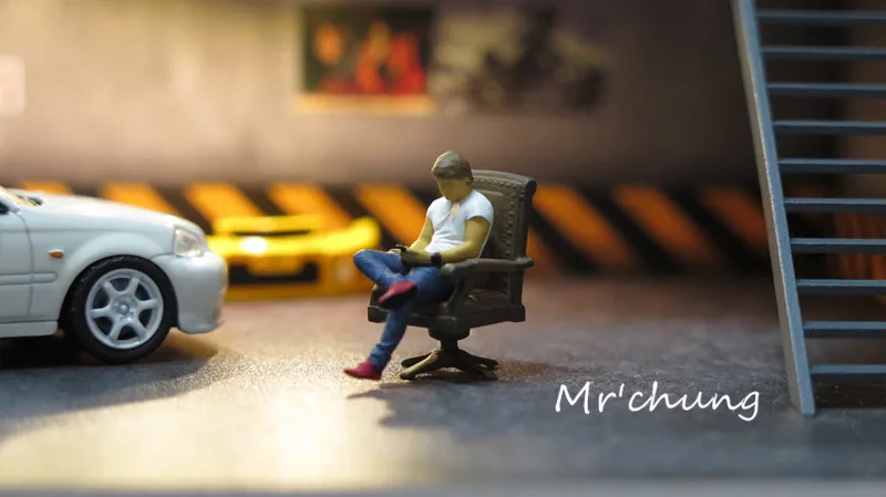 

Модель марионетки 1/64, игровой стиль, мужчина с искусственным человеком, модель автомобиля, обшивка, украшение, микро-пейзаж, реквизит, фигур...
