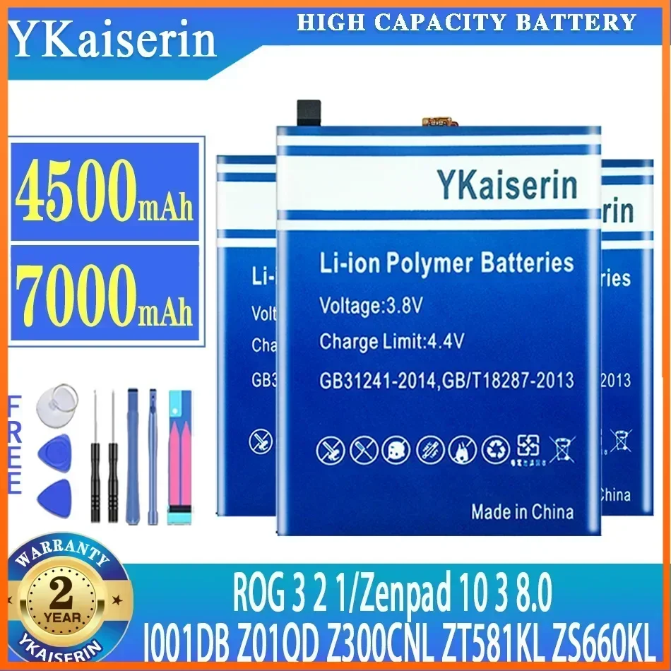 Аккумулятор ykaisin для ASUS ROG 3 2 1 ZS660KL I001DB ZS600KL Z01QD/для Zenpad 10 8 0 Z300M Z300CNL ZT581KL P008 Z581KL