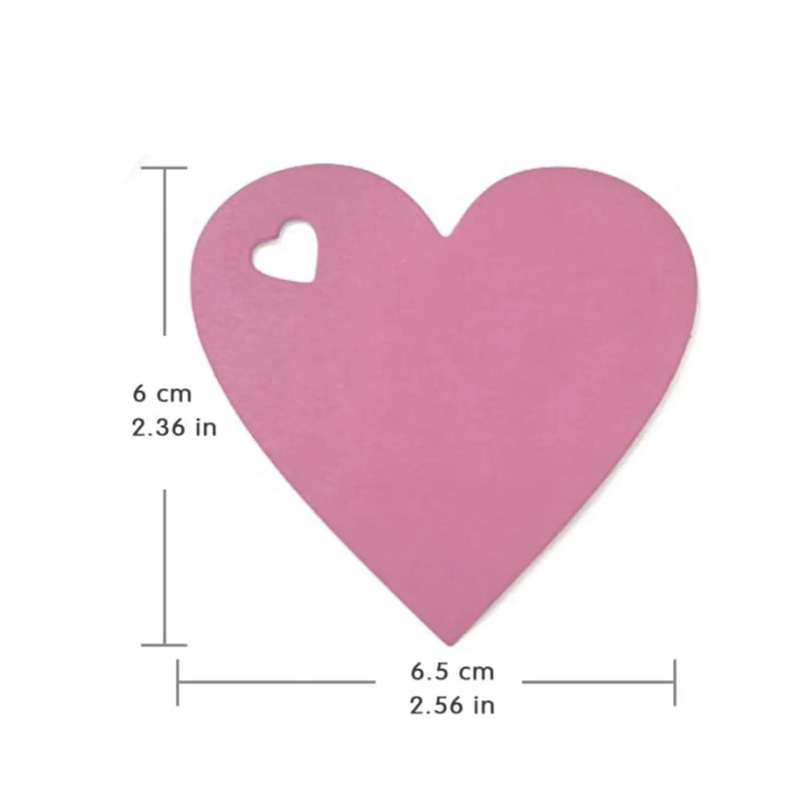 100 шт. бирки в форме сердца на День святого Валентина бумажные для подарочной