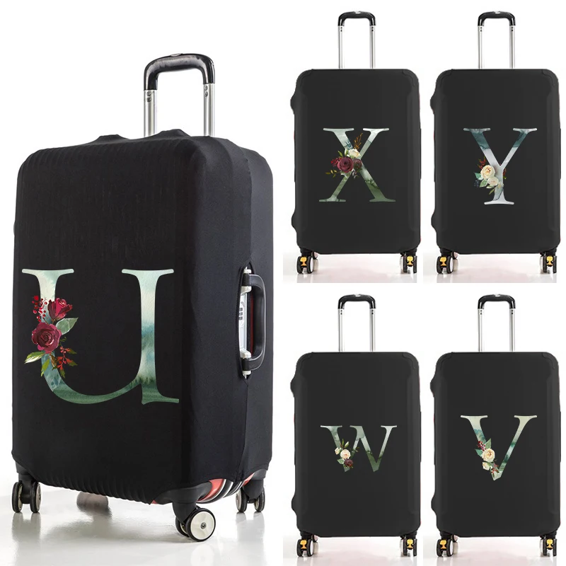 

Ink Letters Thickened Scratch Resistant Luggage Cover Elastic Trolley Case Dust Cover Luggage Cover for 18-32 Inch Luggage Cover